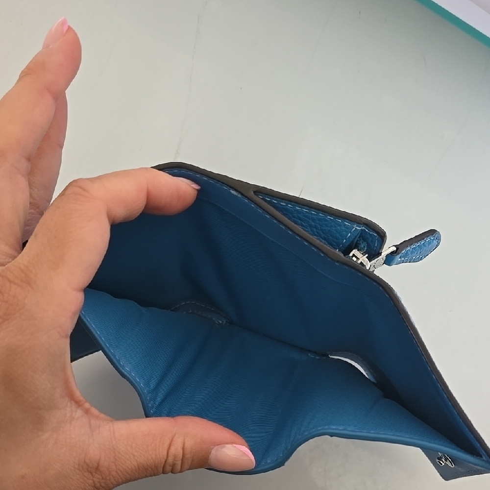Coach Blue Leather Wallet - Picture 5 of 6